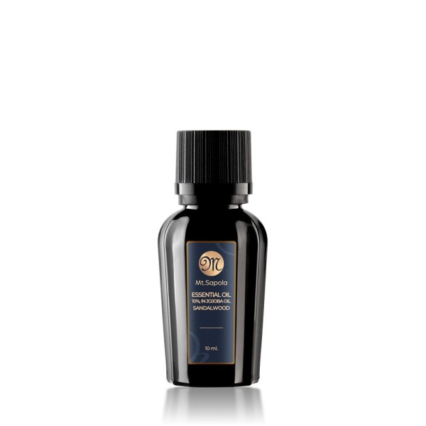 Sandalwood Essential Oil, 25%, in Jojoba Oil, 10ml.
